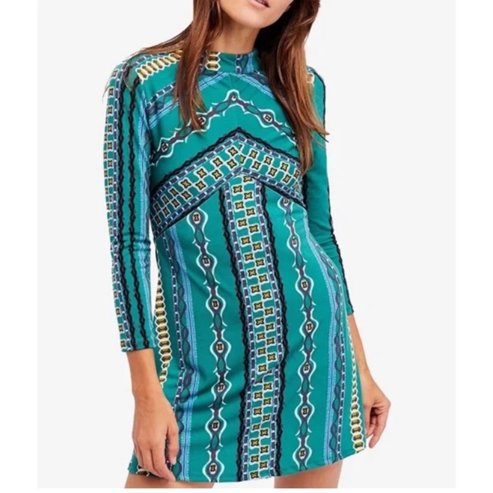 Free People Stella Tribal Mini Dress, XS - Picture 1 of 8